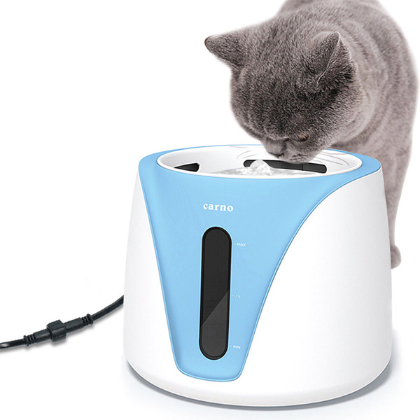 [677-RJ733N] Carno Otomatik Kedi ve Köpek Suluğu 19x19x15.5 Cm (Beyaz/Mavi)