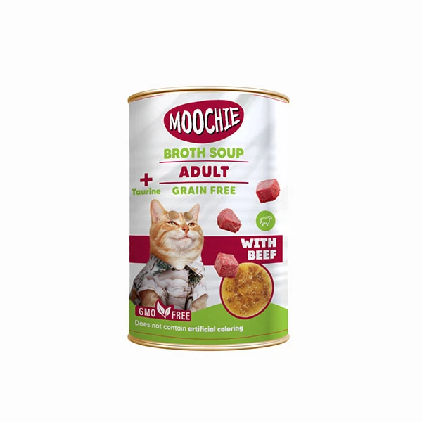 [446-CB0567] Moochie Et Suyu İçerisinde Dana Etli Çorba Yetişkin Kedi Ödülü (1 Adet)