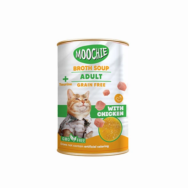 [446-CB0566] Moochie Et Suyu İçerisinde Tavuklu Çorba Yetişkin Kedi Ödülü (1 Adet)