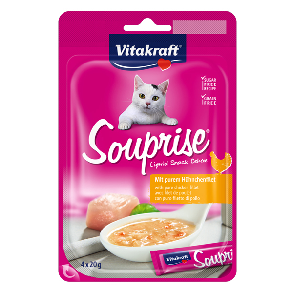 [461-36600-6] Vitakraft Tavuklu Çorba Sıvı Kedi Ödül Maması 6x20 Gr (1 Adet)