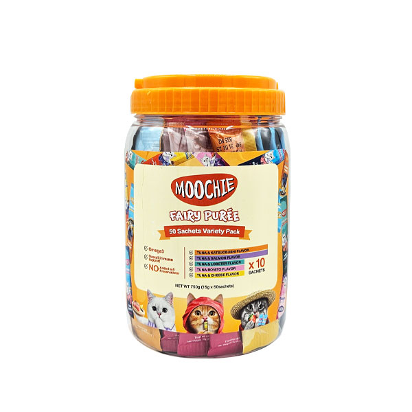 [446-C0166-50-MIX] Moochie Ton Balıklı Mix Sıvı Kedi Ödülü