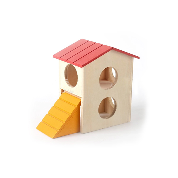 [677-RJ115] Carno Kemirgen İki Katlı Hamster Evi Ahşap