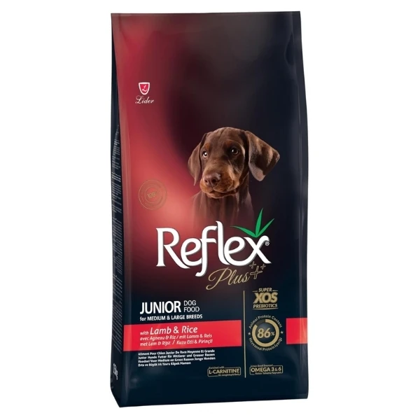 [RFX-102] Reflex Plus Kuzu Etli Orta ve Büyük Irk Yavru Köpek Maması (3 Kg)