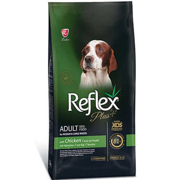 [RFX-203] Reflex Plus Adult Orta ve Büyük Irk Tavuklu Yetişkin Köpek Maması (15 Kg)