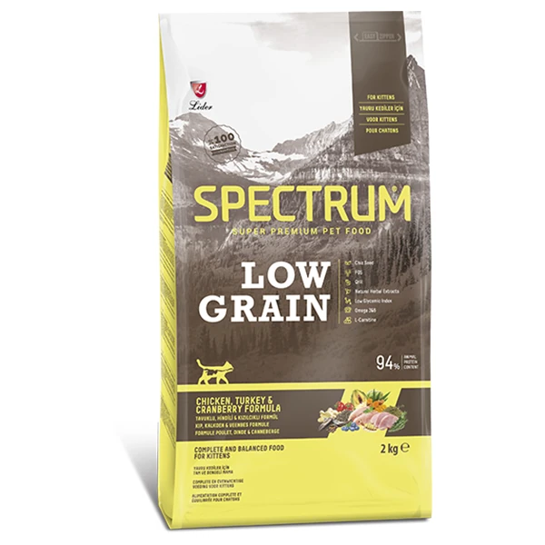 [SPL-056] Spectrum Düşük Tahıllı Tavuklu Hindili ve Yaban Mersinli Yavru Kedi Maması (2 Kg)