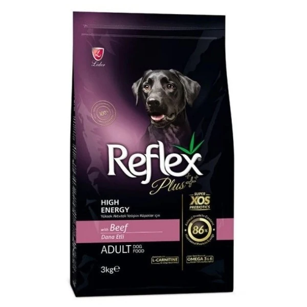 [RFX-108] Reflex Plus Biftekli High Energy Yetişkin Köpek Maması (3 Kg)