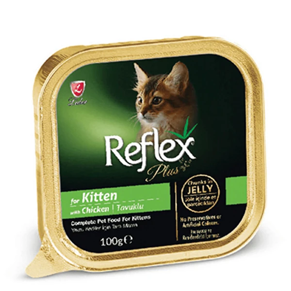 [RFK-026] Reflex Plus Tavuklu Jöle içinde Et Parcacıklı Yavru Konserve Kedi Maması (1 Adet)