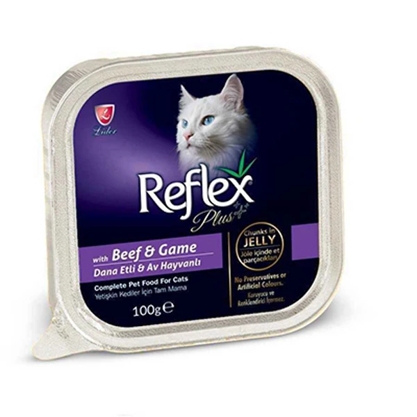 [RFK-021] Reflex Plus Biftek ve Av Hayvanlı Yetişkin Konserve Kedi Maması (1 Adet)