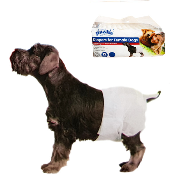 [679-12971] Pawise Köpek Alt Bağlama Bezi Small 12 Adet (Beyaz, Small)