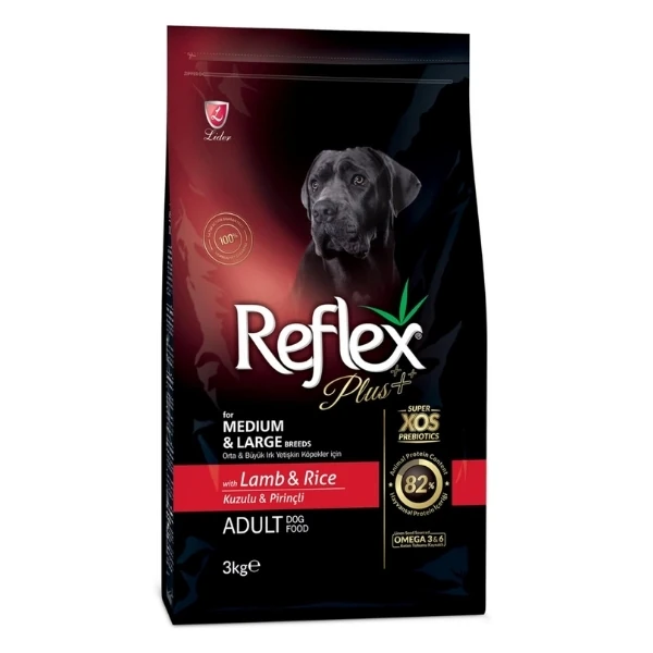 [RFX-105] Reflex Plus Kuzulu Orta ve Büyük Irk Yetişkin Köpek Maması (3 Kg)