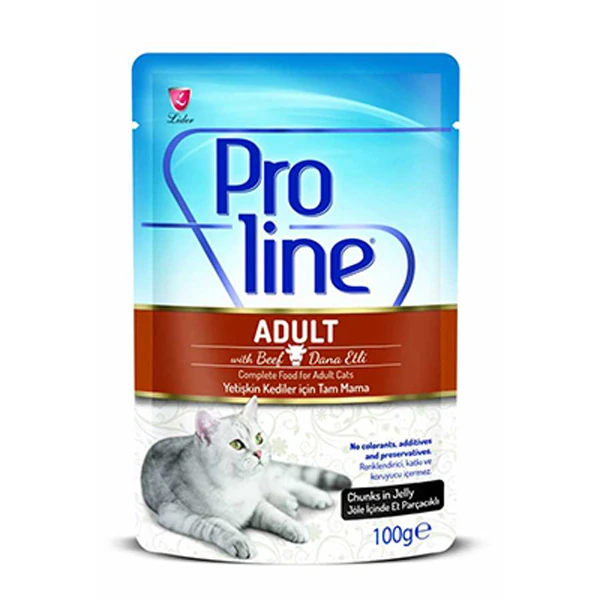 [PRK-101] Proline Dana Etli Pouch Jelly Yetişkin Konserve Kedi Maması (1 Adet)
