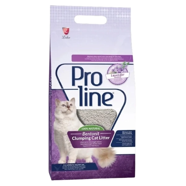 [TT-022] Proline Lavanta Kokulu Topaklanan Bentonit Kedi Kumu (10 Lt, 1 Adet)
