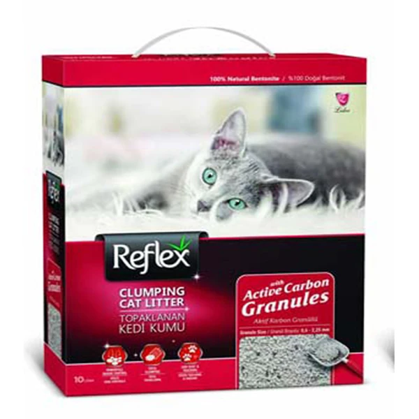 [RFB-012] Reflex Granül Aktif Karbonlu Topaklanan Doğal Kedi Kumu (1 Adet)