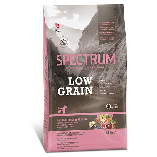 [SPL-004] Spectrum Düşük Tahıllı Kuzulu ve Yaban Mersinli Orta ve Büyük Irk Yavru Köpek Maması (2.5 Kg)