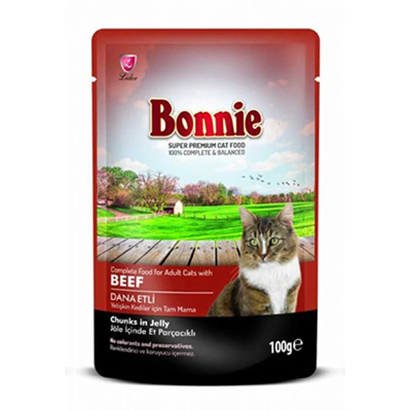 [BNK-091] Bonnie Pouch Jelly Dana Etli Yetişkin Kedi Konserve Maması (1 Adet)