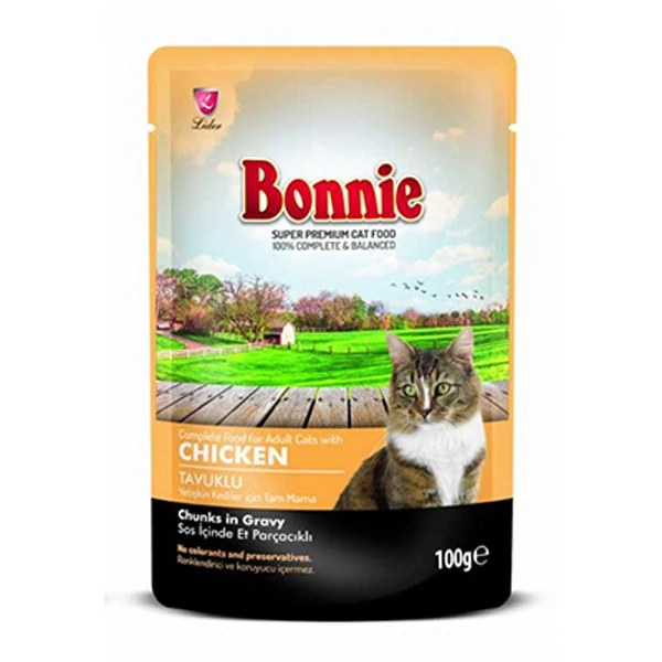 [BNK-093] Bonnie Tavuklu Pouch Gravy Yetişkin Kedi Konserve Maması (1 Adet)