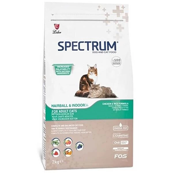 [SPC-76] Spectrum Hairball Tavuklu ve Pirinçli Yetişkin Kedi Maması