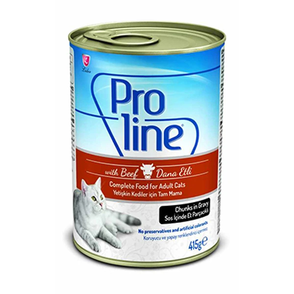 [PRK-001] Proline Biftekli Sos içinde Yetişkin Konserve Kedi Maması (1 Adet)