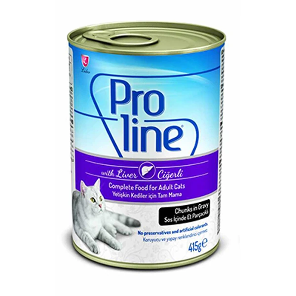 [PRK-003] Proline Ciğerli Sos içinde Yetişkin Konserve Kedi Maması (1 Adet)