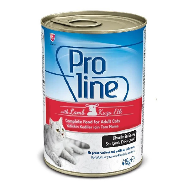 [PRK-006] Proline Kuzu Etli Sos içinde Yetişkin Konserve Kedi Maması (1 Adet)