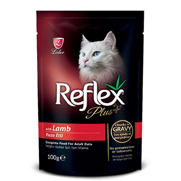 [RFK-003] Reflex Plus Kuzulu Soslu Yetişkin Konserve Kedi Maması (1 Adet)