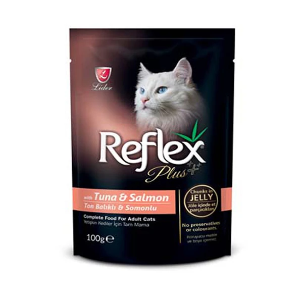 [RFK-006] Reflex Plus Tuna Balıklı ve Somonlu Yetişkin Konserve Kedi Maması (1 Adet)