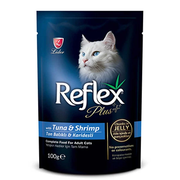 [RFK-009] Reflex Plus Tuna ve Karidesli Jöleli Yetişkin Konserve Kedi Maması (1 Adet)