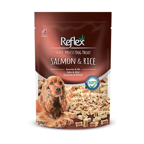 [FR-210] Reflex Semi Moist Somon ve Pirinç Kalpli Köpek Ödül Maması (1 Adet)
