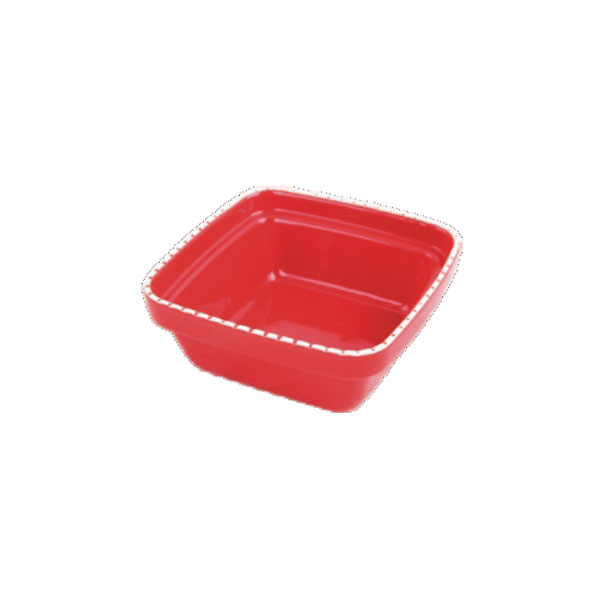 [679-11151] Pawise Dog Square Köpek Ceramic Bowl Kırmızı