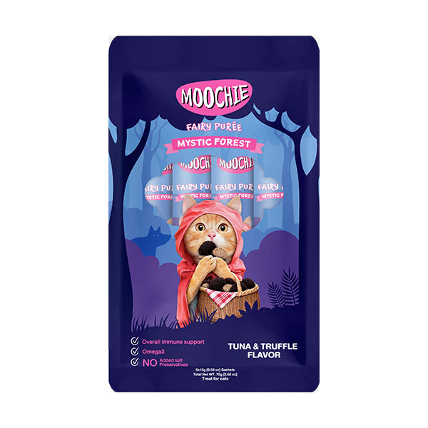 [446-C0172] Moochie Ton Balıklı ve Mantarlı Sıvı Kedi Ödülü 6x15 Gr (5 Adet)