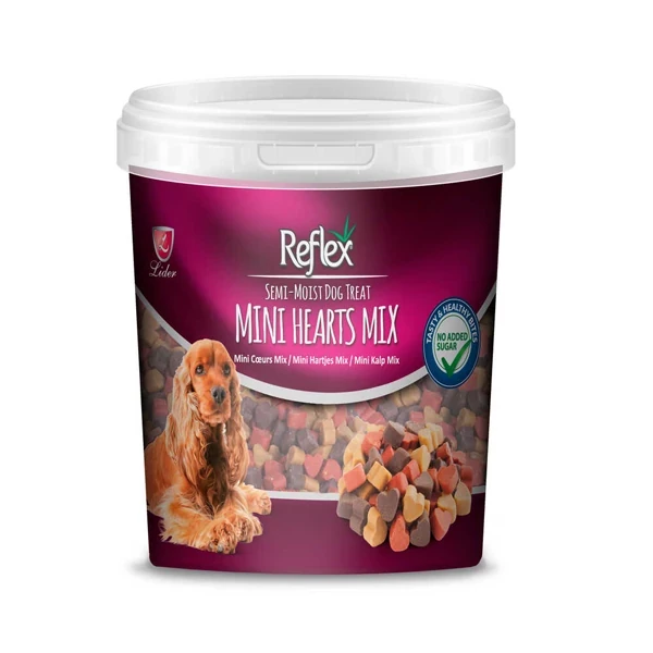 [FR-503] Reflex Semi Moist Mini Kalp Mix Köpek Ödül Maması (500 Gr, 1 Adet)