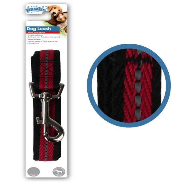 [679-13247] Pawise Reflektörlü Köpek Uzatma Tasması Kırmızı (25 Mm 120 Cm)