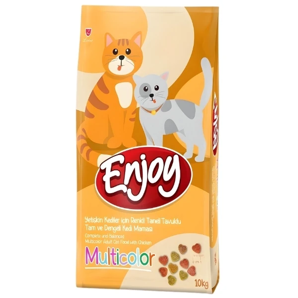 [ENJ-37] Enjoy Multi Color Tavuklu Yetişkin Kedi Maması (10 Kg)