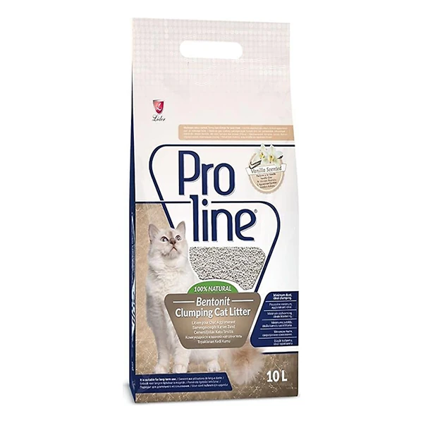 [TT-008V] Proline Vanilya Kokulu Topaklanan Bentonit Kedi Kumu (10 Lt, 1 Adet)