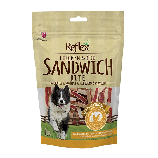 [RFT-105] Reflex Tavuk ve Morina Balıklı Sandviç Köpek Ödül Maması (1 Adet)