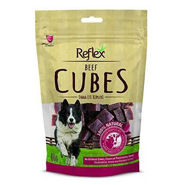 [RFT-109] Reflex Beef Cube Biftek Küp Doğal Köpek Ödül Maması (1 Adet)