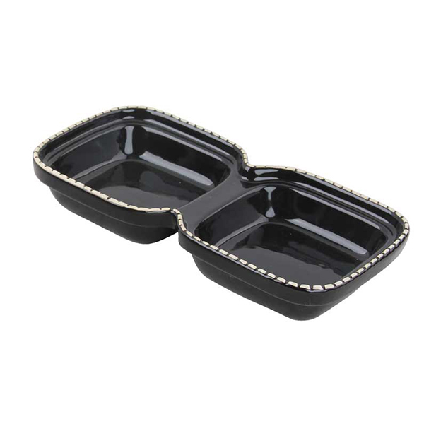 [679-28039] Pawise Seramik Kedi Mama ve Su Kabı 2 Adet 250 Ml (Siyah)