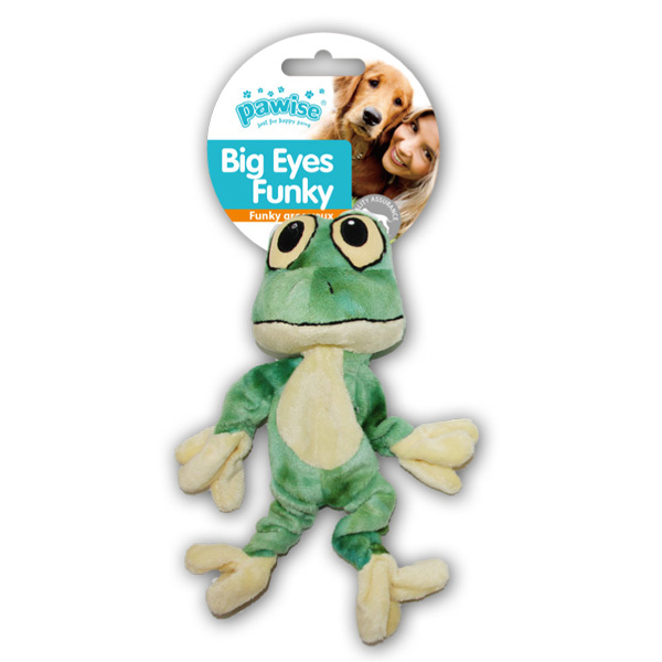 [679-15093] Pawise Big Eyes Funky Frog Köpek Peluş Oyuncağı