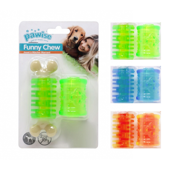 [679-14619] Pawise Funy Chew 2 in 1 Lastik Köpek Oyuncağı (Large)