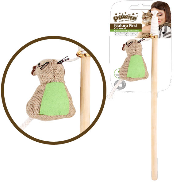 [679-28245] Pawise Nature First Oltası Fareli Kedi Oyuncağı