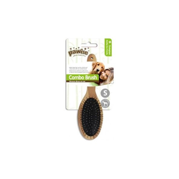 [679-11481] Pawise Ahşap Saplı Plastik Uçlu Köpek Fırçası (Small)