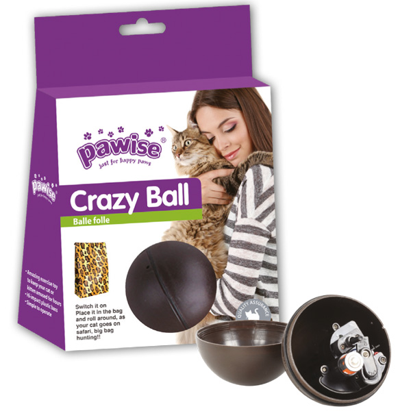 [679-28512] Pawise Crazy Ball Hareketli Kedi Topu Oyuncağı