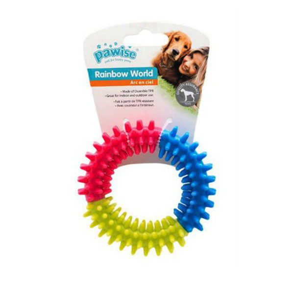 [679-14661] Pawise RainbowWorld Daire Kauçuk Köpek Oyuncağı Small