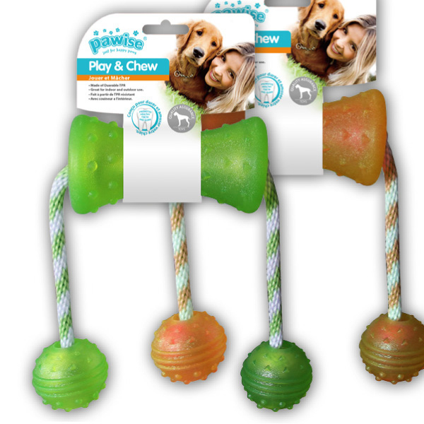 [679-14562] Pawise İp Tutmalı Kemik Diş İpi Köpek Oyuncağı (48 Cm)