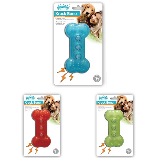 [679-14522] Pawise Krack Bone Sesli Sert Köpek Oyuncağı