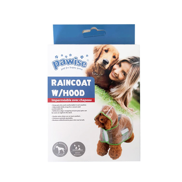[679-12045] Pawise Raincoat Köpek Yağmurluğu Şeffaf (Small)