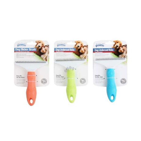 [679-11466] Pawise Plastik Saplı Tırmık Şeklinde Köpek Tarağı (Small)