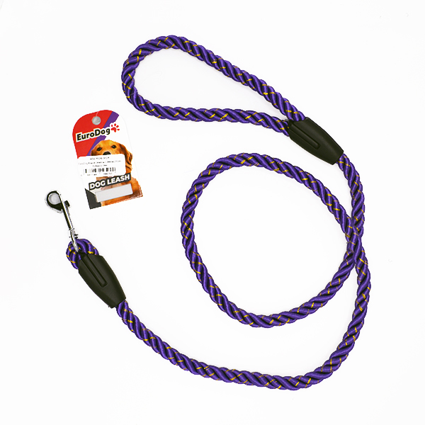 [454-Y029-MOR] Euro Dog Reflektörlü Köpek Gezdirme Tasması Mavi (13 Mm 120 Cm)