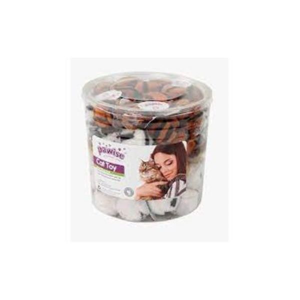 [679-28109] Pawise Desenli Top Peluş Kedi Oyuncağı
