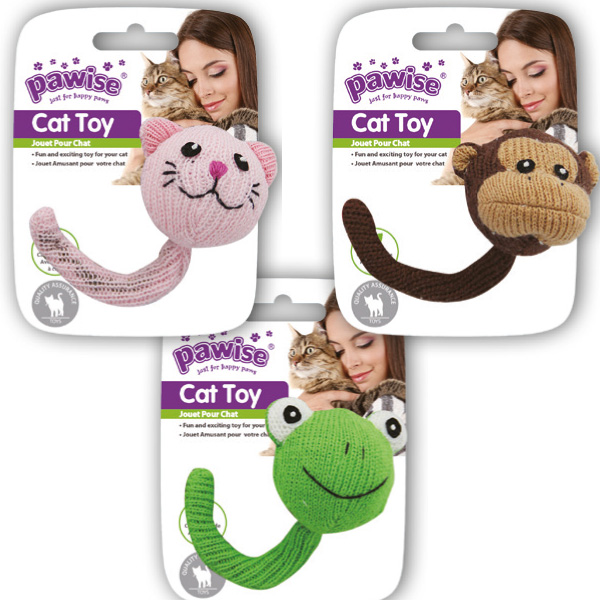 [679-28142] Pawise Catnipli Sesli Örme Kedi Oyuncağı